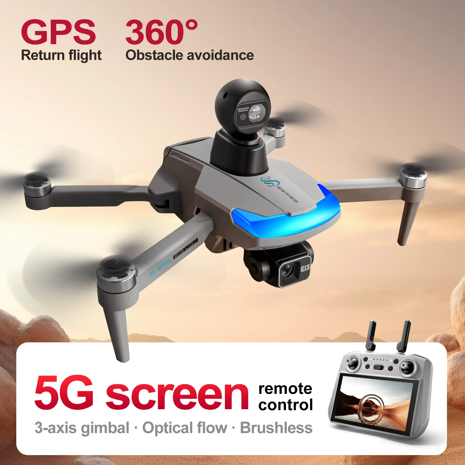 Drone Surveying - S185 Professional Drone 2.7K HD Dualกล้องหน้าจอสัมผัส